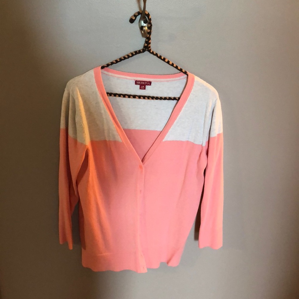 3/4 sweater peach/cream